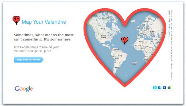 Google Map Your Valentine