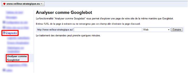 Outil Googlebot