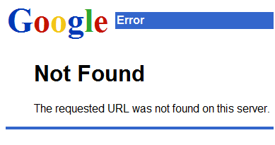 Ancienne page erreur 404 Google
