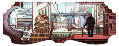 Jorge Luis Borges Doodle Google