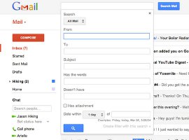 moteur de recherche Gmail